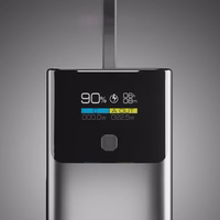 SBS 10000mAh PD 20W išorinė baterija su LCD ekranu ir įmontuotu USB-C kabeliu - pilka