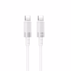 XO laidas NB-Q282B PD USB-C - USB-C 1,0m 60W, baltas