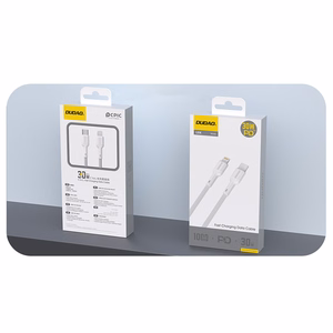 Dudao L9X 30W USB-C - Lightning kabelis 1m - baltas