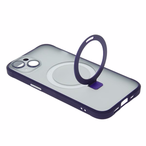 Mag Ring dėklas telefonui iPhone 13 6,1" violetinis