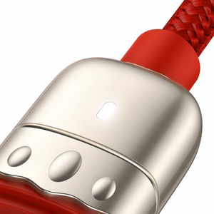 Baseus kabelis Tiger metai 3 viename - USB į Type C, Lightning, Micro USB - 3,5A 1,2 metrai (CASX010009) raudonas