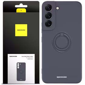 Spacecase Silikoninis dėklas su žiedu Galaxy S22 juodas