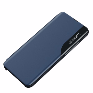 Eco odinis View dėklas elegantiškas dėklas su atvartu ir stovu iPhone 16e - mėlynas