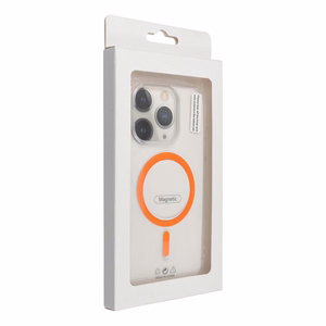 Drop Glue spalvingas žiedinis magnetinis dėklas telefonui, suderinamas su MagSafe, skirtas IPHONE 12 PRO MAX, oranžinis