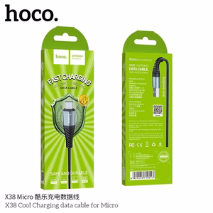Kabelis USB-A į Micro USB Hoco 2,4A 1 m X38 juodas