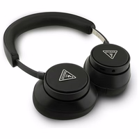 Guess Bluetooth ENC Saffiano Triangle Logo ausinės ant ausų - juodos