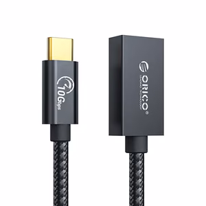 Orico CAF31 USB-C - USB-A 3.1 Gen 2 10Gbps 1m OTG adapteris - juoda