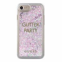 Guess GUHCP7GLUQPU iPhone 6/7/8 /SE 2020 / SE 2022 violetinis/kietas dėklas Liquid Glitter Party