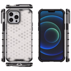 Honeycomb Case броневой чехол с TPU бампером для iPhone 13 Pro Max прозрачный