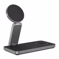 Tech-Protect QI15W-A47 MagSafe 3in1 indukcinis įkroviklis + USB-C kabelis - juodas