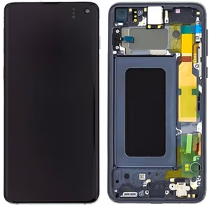 Ekranas Samsung G970F S10e su lietimui jautriu stikliuku ir rėmeliu Black originalus (used Grade B)
