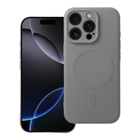 Silikoninis magnetinis dėklas telefonui, suderinamas su MagSafe, skirtas iPhone 16 Pro, titano pilkas