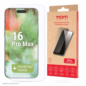 Grūdintas stiklas 2D ekrano apsauga visam paviršiui, skirta iPhone 16 Pro Max, skaidri