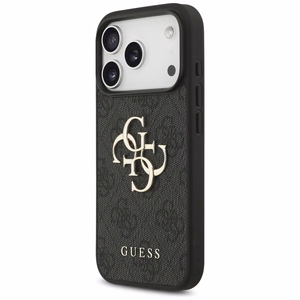 Guess 4G Strap 4G Classic Logo dėklas telefonui iPhone 17 Pro - juoda