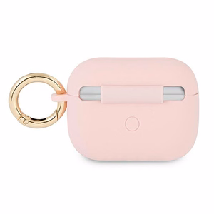 Guess GUAPSSSI AirPods Pro dėklas rožinė/rožinė Silikonas Vintage Script