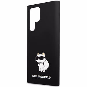 Karl Lagerfeld Silikoninis Choupette dėklas telefonui Samsung Galaxy S24 Ultra - juodas