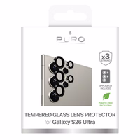 Puro Individual grūdintas stiklas for the rear camera for Samsung Galaxy S26 Ultra - with juodas frames