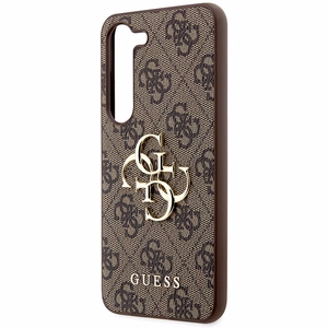 Guess GUHCS23S4GMGBR S23 S911 rudas/rudas kietas dėklas 4G Big Metal Logo