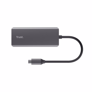 Trust Dalyx - 6-in-1 USB-C daugiafunkcis adapteris, 1000 Mbit/s (sidabrinis)