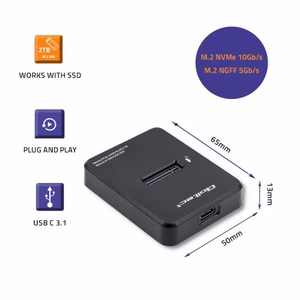 Qoltec 50313 SSD disko dėklas juodas M.2