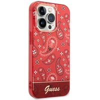 Guess GUHCP14XHGBNHR iPhone 14 Pro Max 6.7" raudonas/raudonas kietas dėklas Bandana Paisley