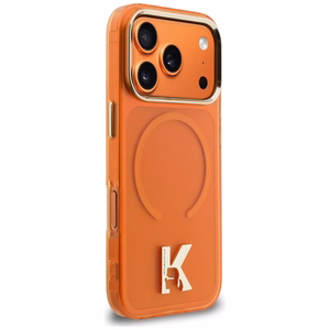 Karl Lagerfeld IML K Head Logo MagSafe Dėklas for iPhone 17 Pro - oranžinis