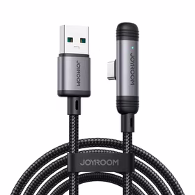 Joyroom S-A56 EnjoyX serijos 90° USB-A - USB-C 3A kabelis 1.2m - juodas