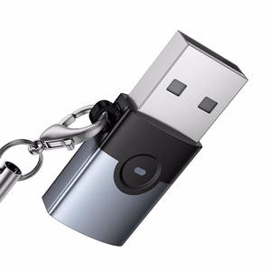 Adapter OTG USB A to USB C Hoco UA46B gray