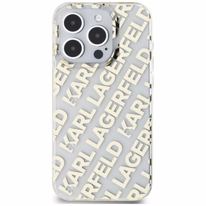 Karl Lagerfeld IML Fullover Logo dėklas telefonui iPhone 15 Pro Max - auksinis