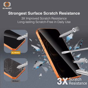 Grūdintas stiklas Tel Protect 10X Privacy DLC Diamond Coating skirtas Iphone 17 Pro