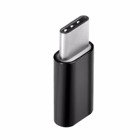 Adapteris Micro USB (moteriškas) į Type-C (vyriškas) juodas