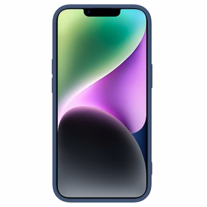 Nillkin CamShield Silky Silikoninis dėklas iPhone 14 Plus dėklas su kameros apsauga mėlynas