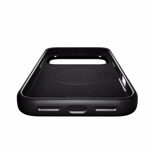Pure Icon Magnetinis Pro skystas silikoninis dėklas iPhone 17 Pro, MagSafe suderinamas, su kameros apsauga ir aliuminio mygtukais - juodas
