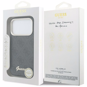 Guess 4G Script MagSafe Чехол для iPhone 17 Pro Max - чёрный