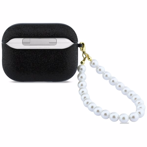 Guess Glitter Pearl Dirželis Dėklas for AirPods Pro 3 - juodas