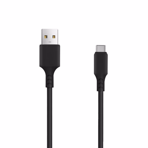 "Setty" įkroviklis 1x USB 2,4A juodas + USB-C kabelis 1,0 m NAUJIENA