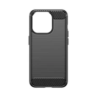 Lankstus anglies rašto dėklas telefonui iPhone 15 Pro Carbon Case - juodas