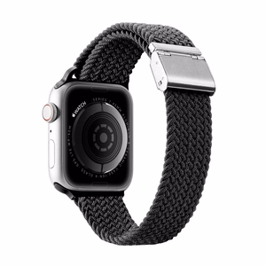 Dux Ducis dirželis (Mixture II versija) dirželis Apple Watch Ultra, SE, 9, 8, 7, 6, 5, 4, 3, 2, 1 (49, 45, 44, 42 mm) pintas diržas apyrankė juodas