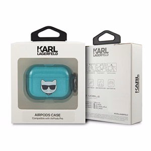 Karl Lagerfeld Choupette AirPods Pro dėklas - mėlynas