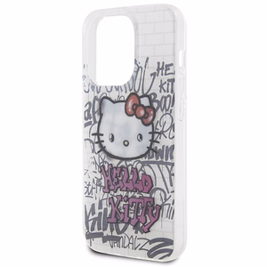 Hello Kitty IML katė ant plytų grafičių dėklas telefonui iPhone 14 Pro - baltas