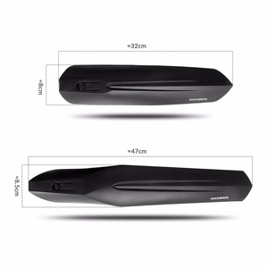 Rockbros FK-880 priekinis ir galinis dviračio purvasaugiai 24" dviračiams - juodi