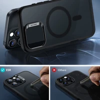 ESR Classic Hybrid Halolock MagSafe dėklas rinkinys + grūdintas stiklas iPhone 16 Pro Max - pusiau permatomas su juodu rėmeliu