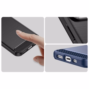 Karboninis dėklas iPhone 14 Pro Max - gelio nugaros dangtis, juodos spalvos