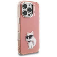 Karl Lagerfeld IML Aquarelle Choupette & Logo deklas iPhone 16 Pro Max - rozinis