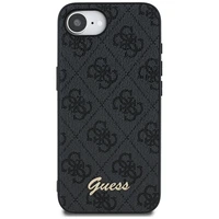 Guess 4G Script Logo MagSafe dėklas telefonui iPhone 16e - juodas
