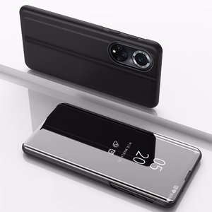 Dėklas telefonui Clear View Huawei nova 9 flip dėklas juodas