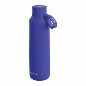 Quokka Solid With Strap nerūdijančiojo plieno termobutelis su dirželiu, 630 ml, Sutemų mėlyna