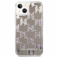 Karl Lagerfeld KLHCP14SLMNMS iPhone 14 6.1 "kietasis dėklas sidabrinis / sidabrinis skystas blizgutis Monogram