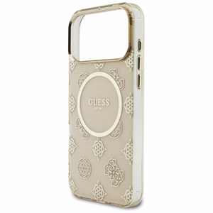 Guess IML Peony Dot MagSafe Dėklas for iPhone 17 Pro Max - smėlinis