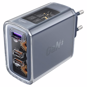 Acefast GaN 65W įkroviklis su 3 jungtimis (1xUSB, 2xUSB C) - žalias (A45)